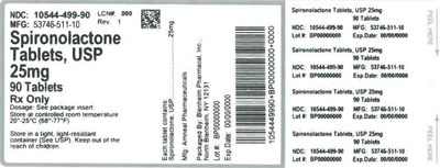 Lable 25mg 90ct (Label Spironolactone Tabs 25mg Bpi(10544 499 90) Amneal(53746 511 10) Rev1)